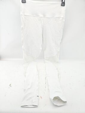 High-Waist White Leggings for Women - Smooth Stretch Fit